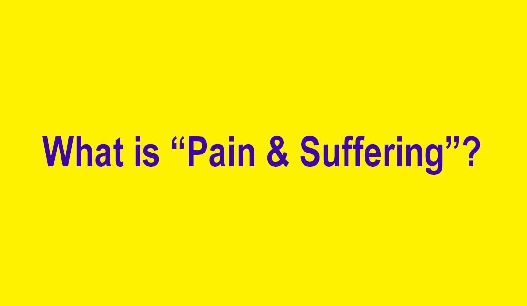 What is a Pain & Sufferings?